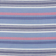 Katoen Jacquard - Pink Neon Stripe - Blauw