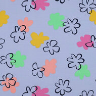 Jersey - Flowers - Lavendel