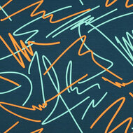 Jersey - Neon Swirls - Petrol