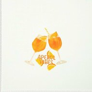 Jersey - Paneel Aperol Vibes - Wit