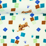 Jersey - Dogs and Blocks - Gebroken Wit