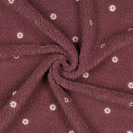 Teddy - Embroidery Flowers - Aubergine