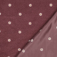 Teddy - Embroidery Flowers - Aubergine