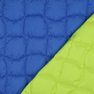 Matelassé - Uni Double Face - Blauw-Lime