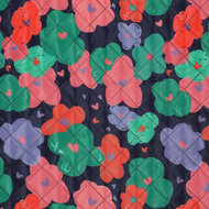 Matelass&eacute; - Flowers - Navy