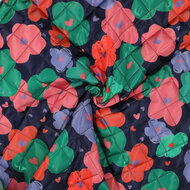 Matelass&eacute; - Flowers - Navy