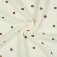 Teddy - Embroidery Flowers - Ecru