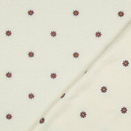 Teddy - Embroidery Flowers - Ecru