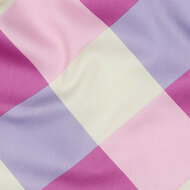 Katoen Satijn - Large Gingham - Paars-Roze