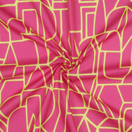 Katoen Voile - Town - Fuchsia