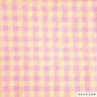 Seersucker - Vichy - Geel-Roze