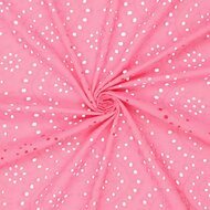 Katoen - Uni Embroidery - Roze