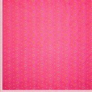 Katoen - Orange Embroidery - Fuchsia