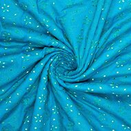 Katoen - Green Embroidery - Blauw