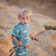 French Terry - Sharks - Stoffig Turquoise (SYAS)