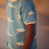 French Terry - Sharks - Stoffig Turquoise (SYAS)