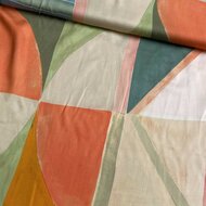 Viscose - Geometric - Zalm-Oranje-Groen