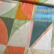 Viscose - Geometric - Zalm-Oranje-Groen