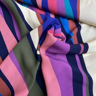 Viscose Crepe - Lines - Multicolor