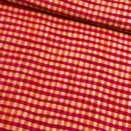 Viscose - Check - Roze-Oranje