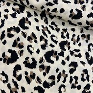 Viscose - Luipaardprint - Ecru
