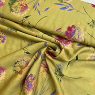 Viscose - Flowers - Limoen