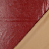 Imitatieleer - Uni - Ruby Red