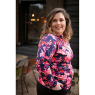 Jersey - Flowers - Navy