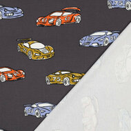French Terry - Racecars - Taupe