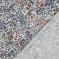 Poplin - Flowers - Ecru