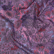 Poplin - Flowers - Lavendel