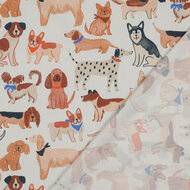 Poplin - Dogs - Ecru
