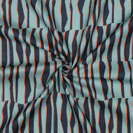 Katoen Voile - Geometric - Licht Petrol