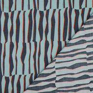 Katoen Voile - Geometric - Licht Petrol