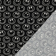 Jersey - Happy Faces - Zwart