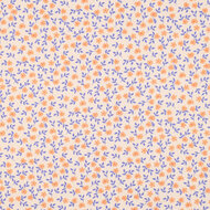 Poplin - Flowers - Perzik
