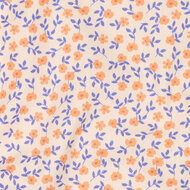 Poplin - Flowers - Perzik