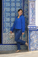 Viscose - Puntos - Blauw