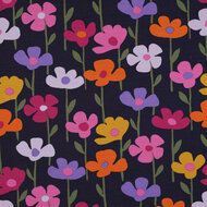French Terry - Flowers - Navy