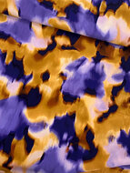 Viscose Crepe - Blurry - Oker-Paars