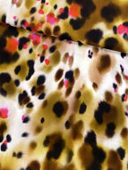 Viscose - Touch of Pink Leopard - Bruin-Ecru