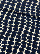Viscose - Abstract - Donkerblauw