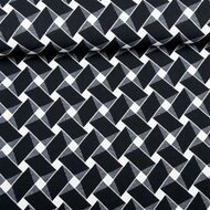 Jacquard - Parallellogram - Zwart-Wit