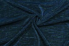 Scuba - Small Stripes Lurex - Aqua-Zwart