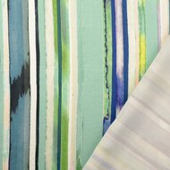 Viscose Satijn - Stripes - Blauw-Groen