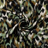 Viscose - Animalskin - Groen-Bruin