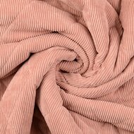 Ribfluweel met Teddy - Uni - Roze