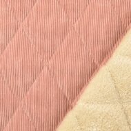 Ribfluweel met Teddy - Uni - Roze