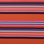 Rib Jersey - Stripes - Roest
