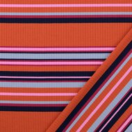 Rib Jersey - Stripes - Roest